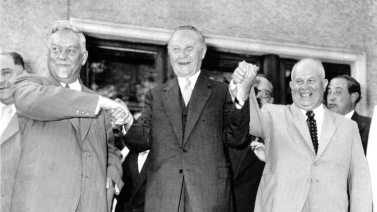 Bulganin, Adenauer, Chruschtschow