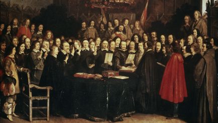 Gemälde „Der Friedensschwur von Münster“ von Gerard ter Borch