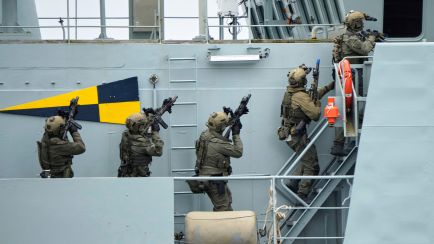 Dänische Soldaten bei einer Nato-Übung in Nuuk, Grönland 