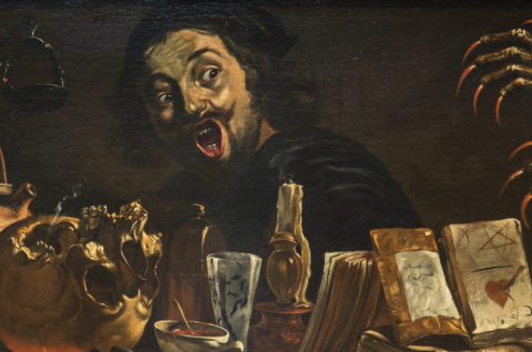 „Selbstporträt als Alchemist" von Bamboccio