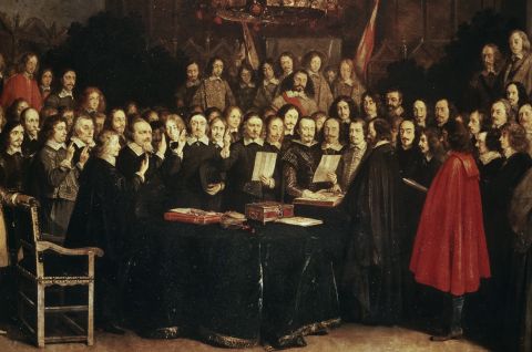 Gemälde „Der Friedensschwur von Münster“ von Gerard ter Borch