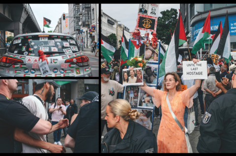 Szenen mehrerer Palästina-Demonstrationen in Berlin