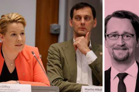 Franziska Giffey und Martin Hikel