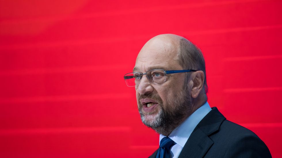 Martin Schulz, Kanzlerkandidat und Vorsitzender der SPD, äußert sich bei einer Pressekonferenz in der Parteizentrale in Berlin zu aktuellen Themen