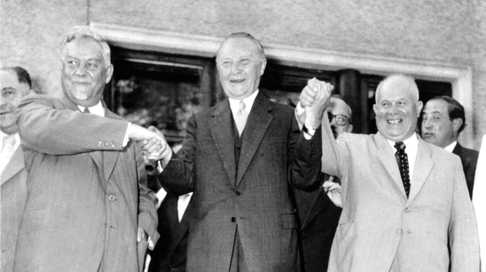 Bulganin, Adenauer, Chruschtschow